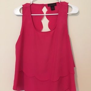 Pink scalloped shirt